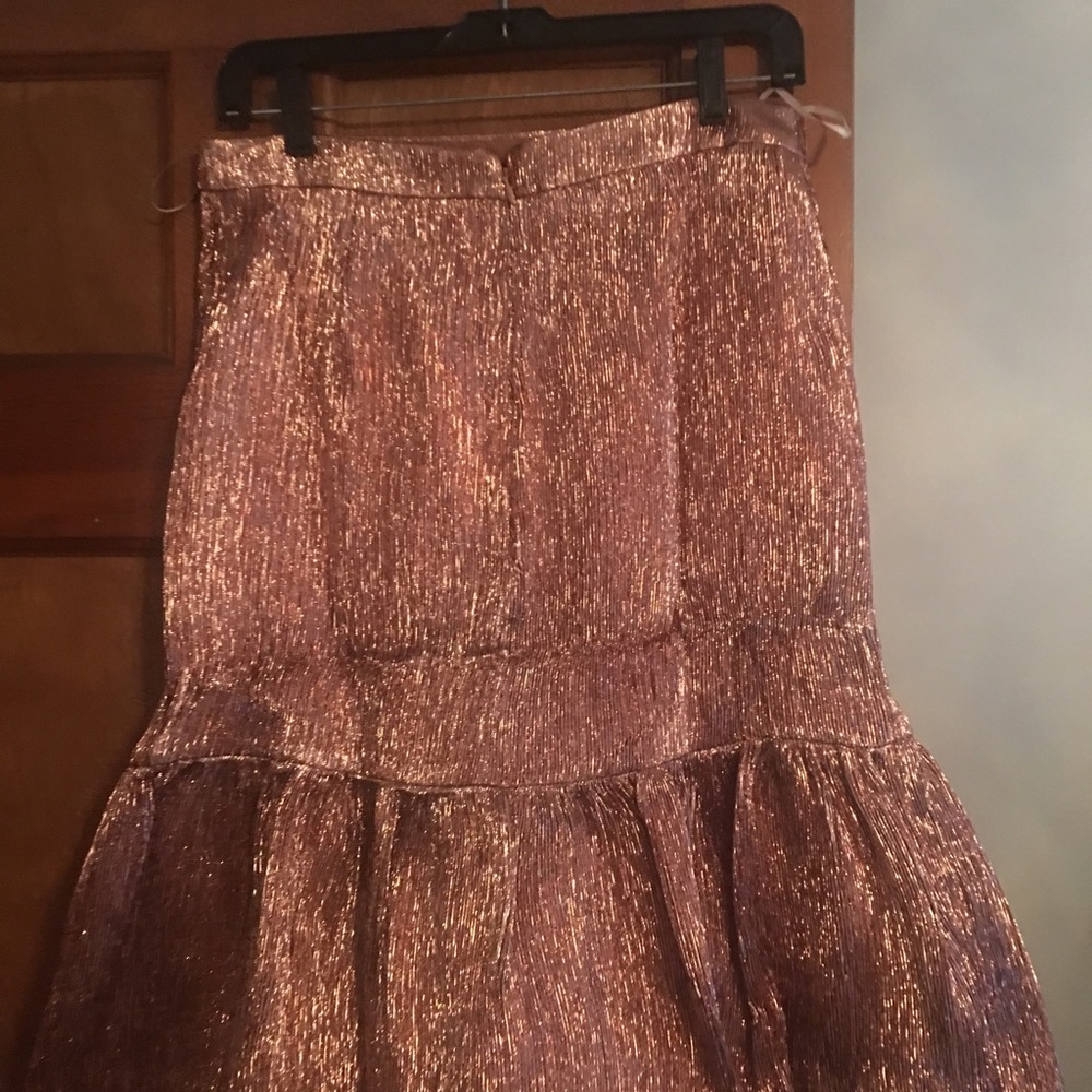 NWT J. Crew Collection Rose Gold Flutter Skirt 8 - Picture 8 of 8